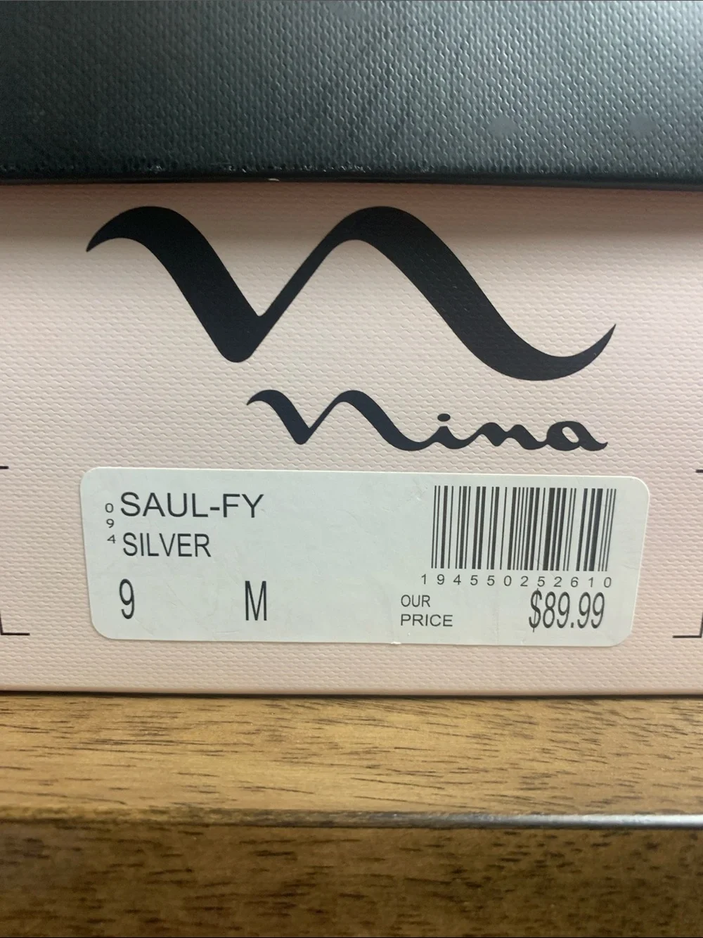 Nina Women’s Platform Silver with Rhinestones Sandals 9M NIB Heel Strap Slip on